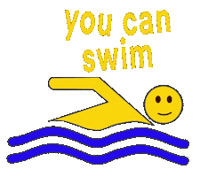 Smiley Face Swimming Sticker
