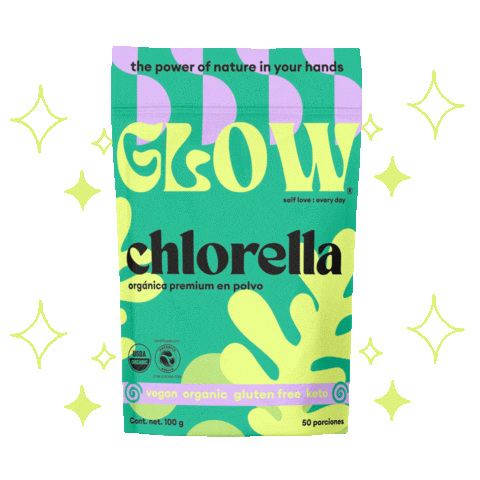 GLOWSuperfoods giphyupload glow superfoods chlorella Sticker