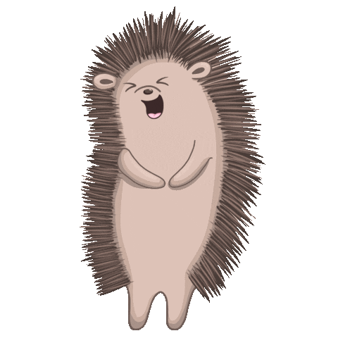 Laughter Hedgehog Sticker