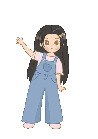 Girl Flower Sticker