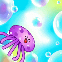 imaginaryones nft cheer bubbles bouncy GIF