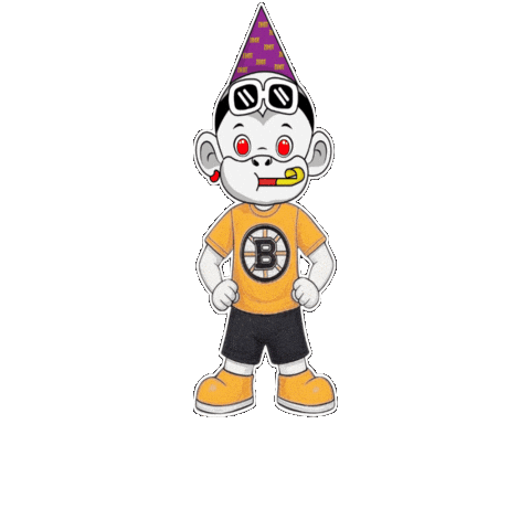 Boston Bruins White Monkey Sticker by Zhot