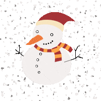 Merry Christmas Snowman Sticker