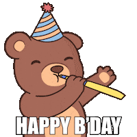 Celebrate Happy Birthday Sticker by BEARISH