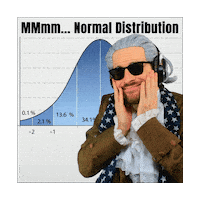 Checks Out Bell Curve Sticker