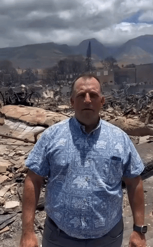 Hawaii Governor Josh Green Visits Destroyed Town