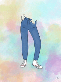 bpeppersart happy dance rainbow sneakers GIF