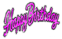 Happy Birthday Glittery Sticker