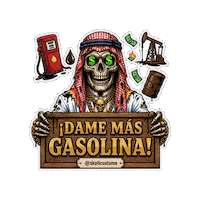 Skull Dinero Sticker