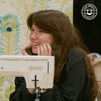 Excited Blush GIF by The Great British Sewing Bee