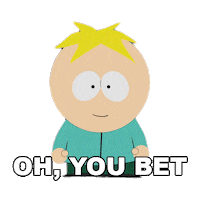 You Bet Butters Scotch Sticker by South Park