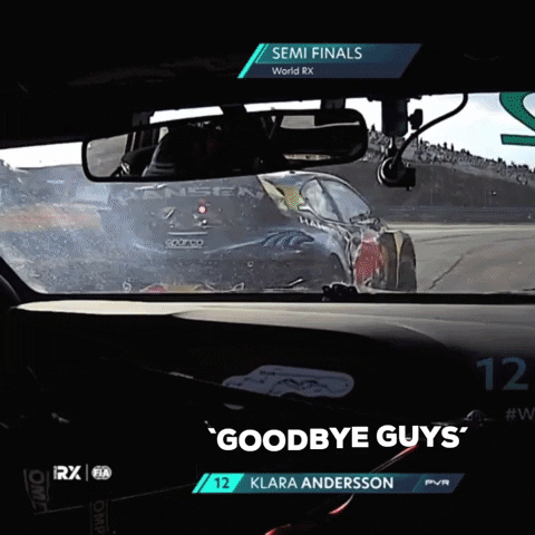 racing crash clever faster rallycross GIF