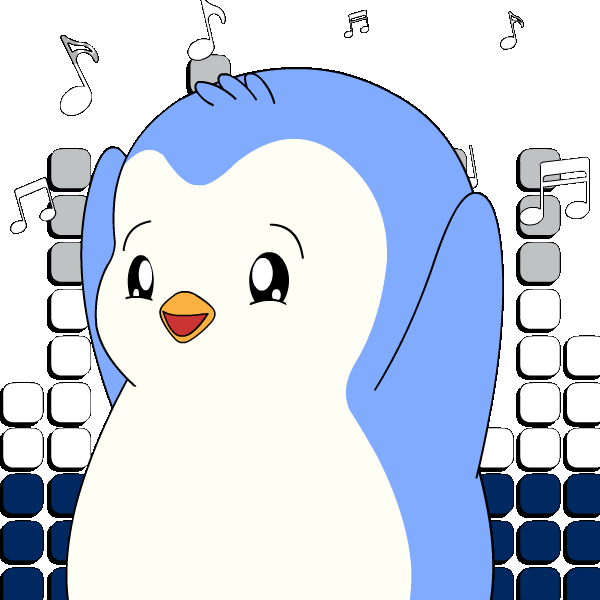 Happy Turn It Up Sticker by Pudgy Penguins