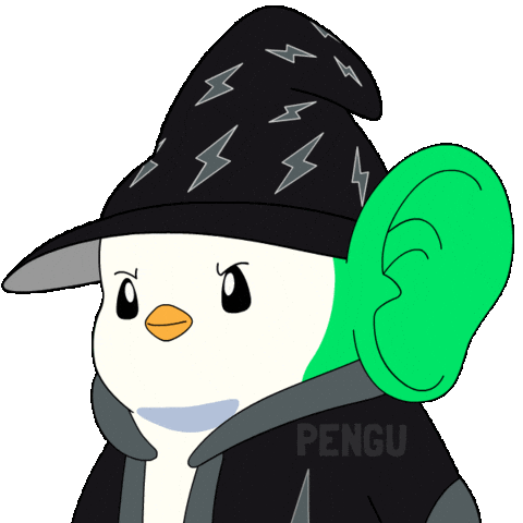 Penguin Listen Sticker by Pudgy Penguins