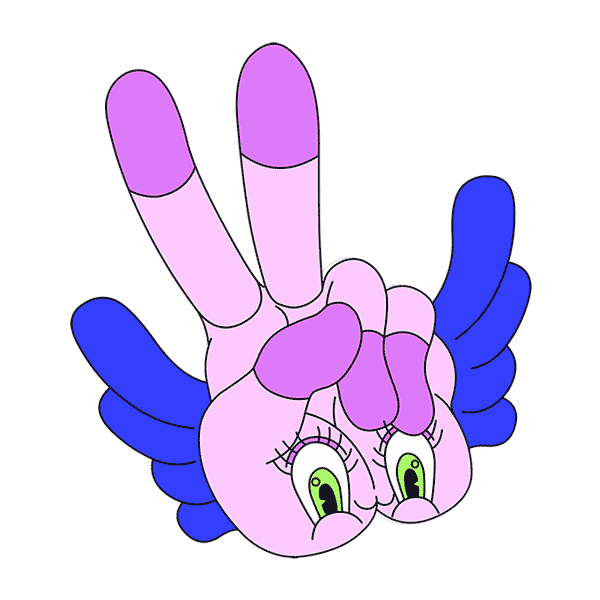 Fly Hand Sticker by BIMBA Y LOLA