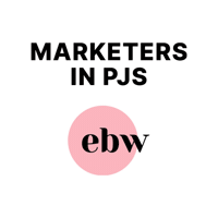 emilybezakwrites ebw emily bezak emily bezak writes marketers in pjs Sticker