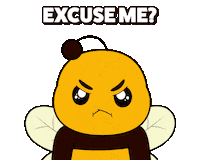 Angry Excuse Me Sticker by Plan Bee Studios