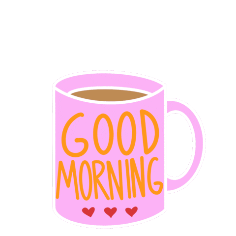 Good Morning Hearts Sticker