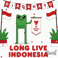 Merah Putih Frog GIF by fwogs