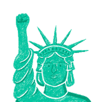 Statue Of Liberty Virus Sticker by INTO ACTION