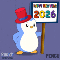 Happy New Year Penguin GIF by Pudgy Penguins