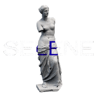 SeleneClub white spin london greek Sticker