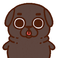 Bow Thank You Sticker by Puglie Pug