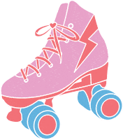 rollerfit skate skater rollerskate roller skate Sticker