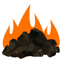 Mirindapy fuego lena carbon asado Sticker