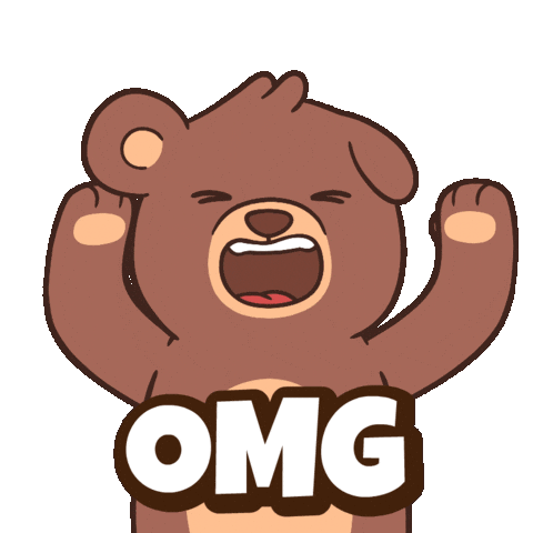 Teddy Bear Wow Sticker by BEARISH