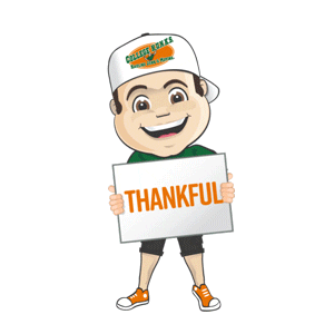 Thanks Thanksgiving Sticker by College Hunks Hauling Junk and Moving