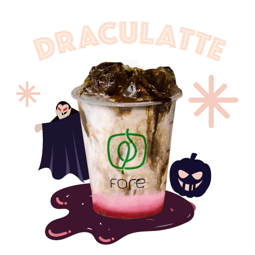 forecoffee scary spooky october dracula Sticker