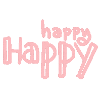 Happy Text Sticker
