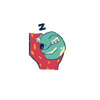 gremren blue tired sleep sleepy Sticker