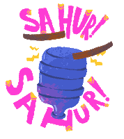 Eat Wake Up Sticker by Wastana Haikal