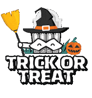 Trick Or Treat Halloween Sticker by Stamatia Alexaki