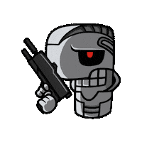 Terminator Paulchen Sticker by Paulberger
