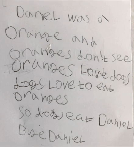 Daniel was an orange