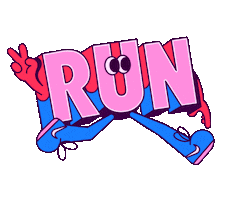 Stay Fit Nike Running Sticker by Mat Voyce