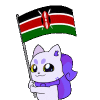 Flag Ken Sticker by Lucky Kat Studios