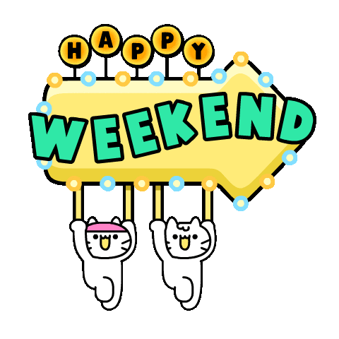 Excited White Cat Sticker by Mikitti