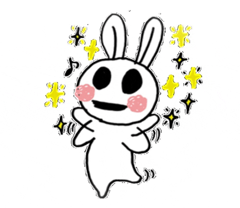 scolar_netshop giphygifmaker happy fun rabbit GIF