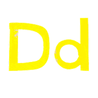 carter_higgins alphabet letters d dd Sticker
