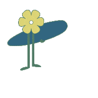 ripplewoodgoods flower surf 70s western Sticker