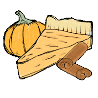 laptitenoisette fall autumn pumpkin pie Sticker