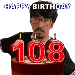 108 Years Old Sticker