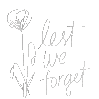 Lest We Forget Lettering Sticker