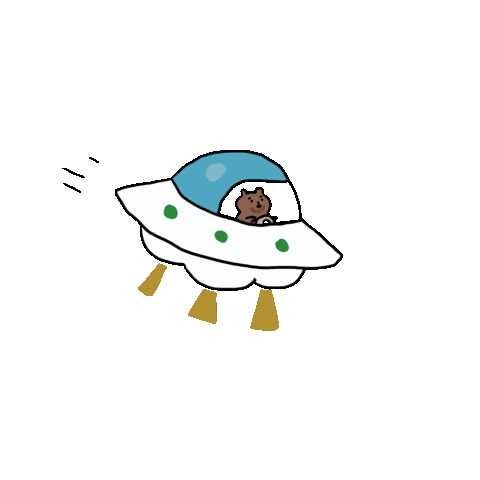 fartynrabbie giphyupload space bear ufo Sticker