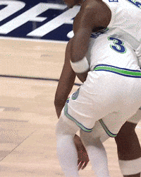 Nba Hug GIF by Minnesota Timberwolves
