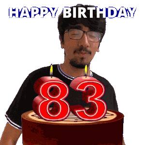 83 Birthday Sticker